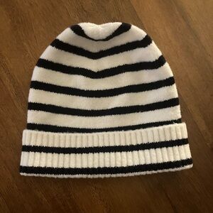 J.Crew black and white winter beanie